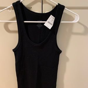 J. Crew Scoopneck Ribbed Black Tank Top
